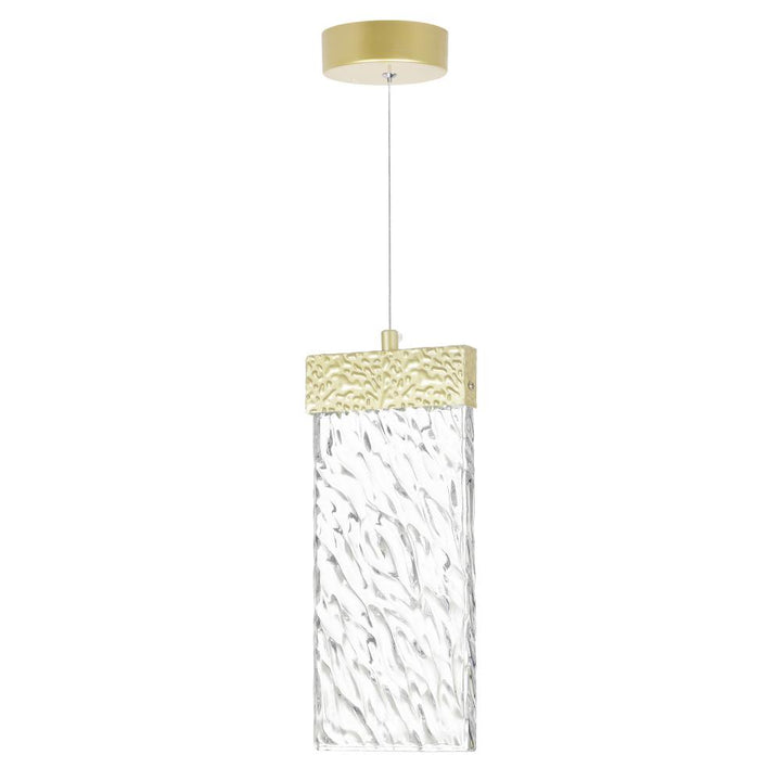 Carolina LED Pendant With Gold Leaf Finish