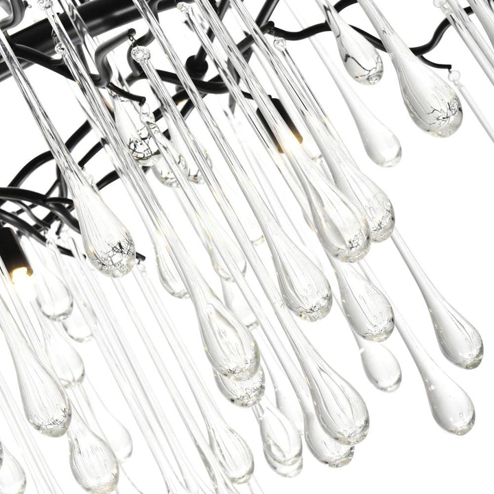 Anita 12 Light Chandelier With Black Finish
