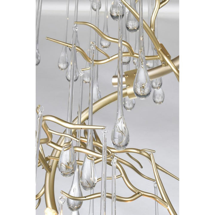 Anita 12 Light Chandelier With Gold Leaf Finish