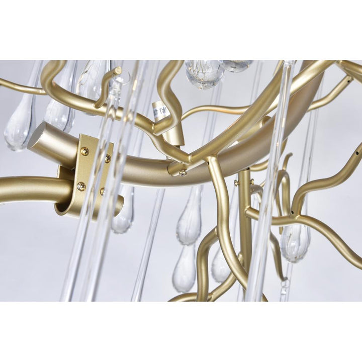 Anita 12 Light Chandelier With Gold Leaf Finish