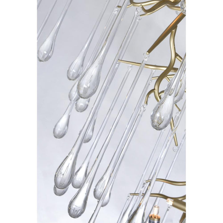Anita 12 Light Chandelier With Gold Leaf Finish