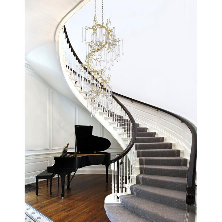 Anita 12 Light Chandelier With Gold Leaf Finish
