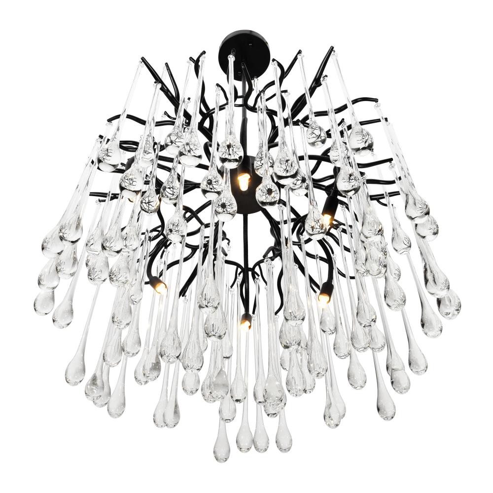Anita 6 Light Chandelier With Black Finish