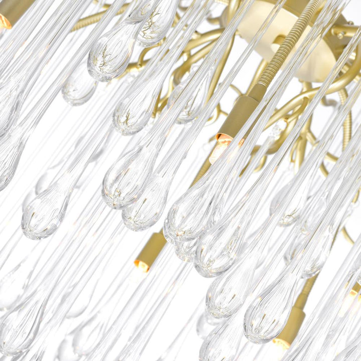 Anita 6 Light Chandelier With Gold Leaf Finish