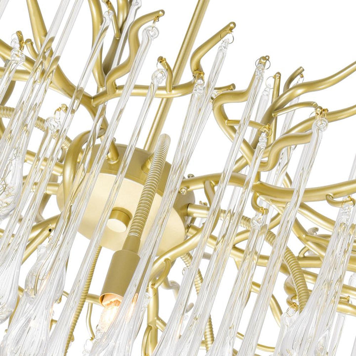 Anita 6 Light Chandelier With Gold Leaf Finish