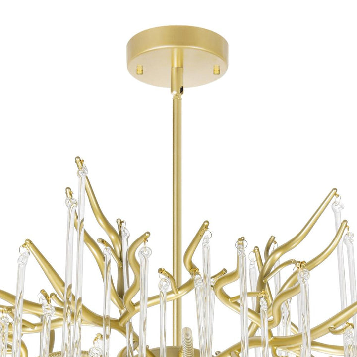 Anita 6 Light Chandelier With Gold Leaf Finish