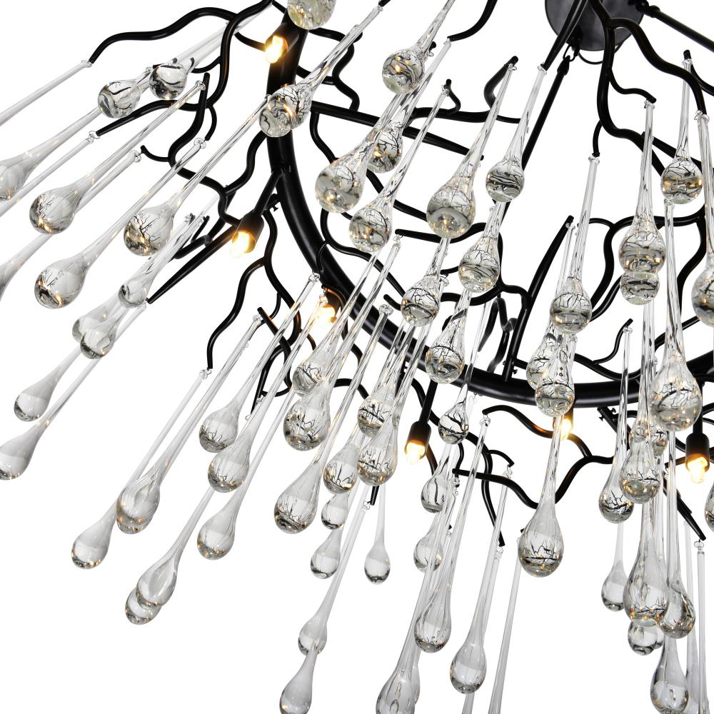 Anita 12 Light Chandelier With Black Finish