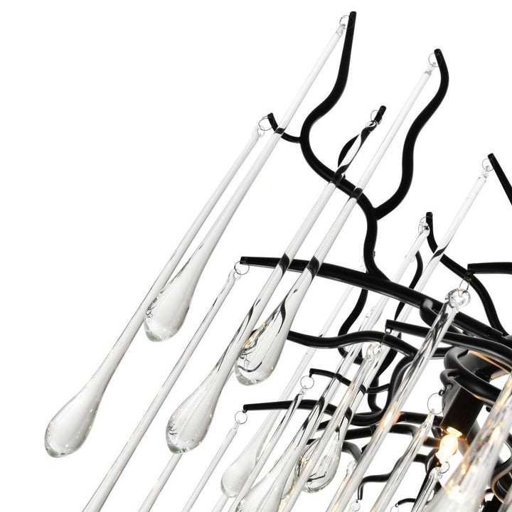 Anita 12 Light Chandelier With Black Finish