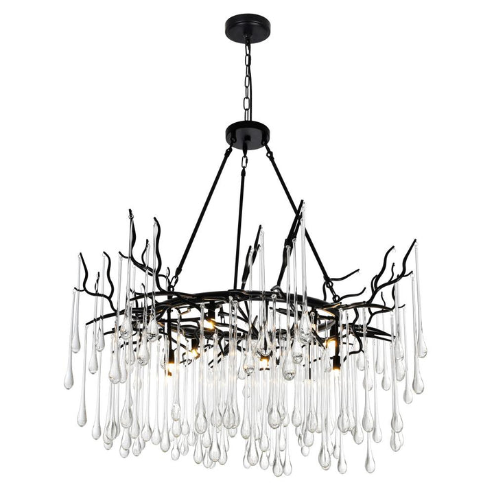 Anita 12 Light Chandelier With Black Finish