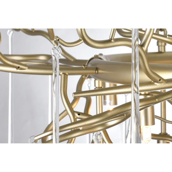 Anita 12 Light Chandelier With Gold Leaf Finish