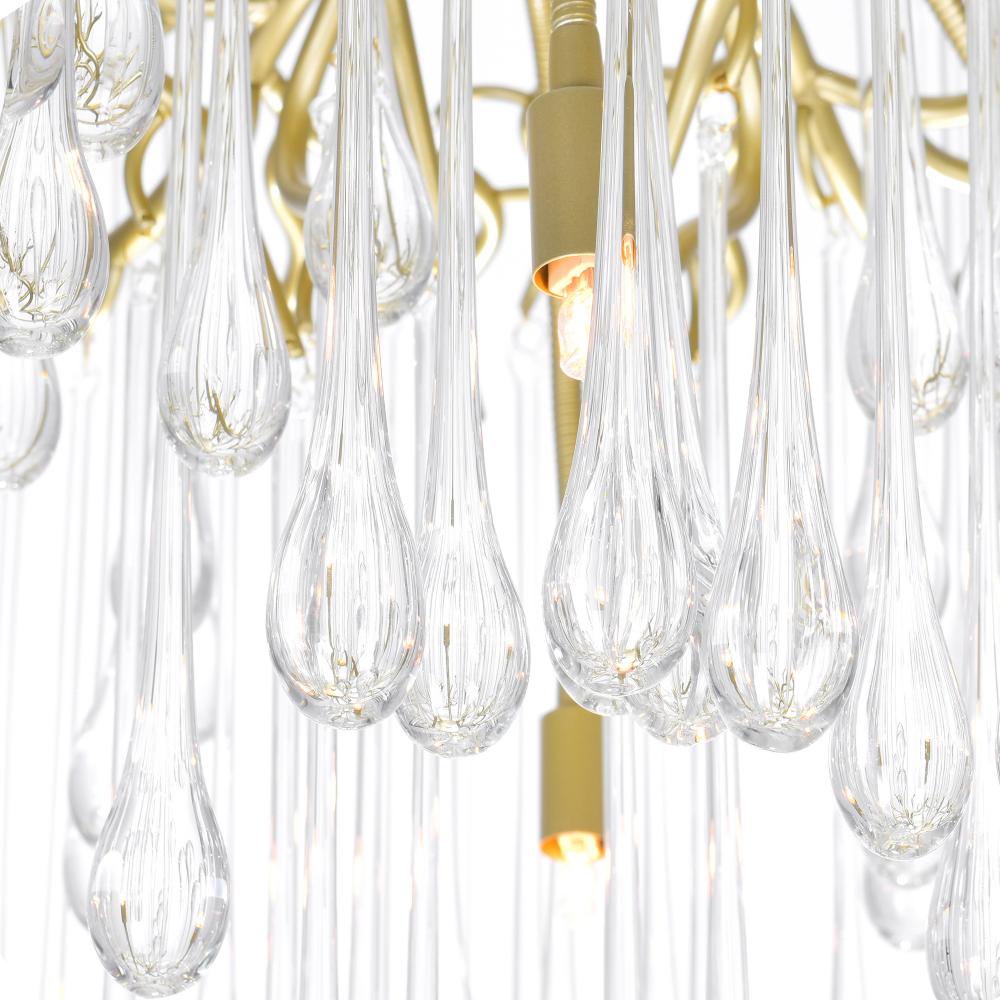 Anita 10 Light Chandelier With Gold Leaf Finish