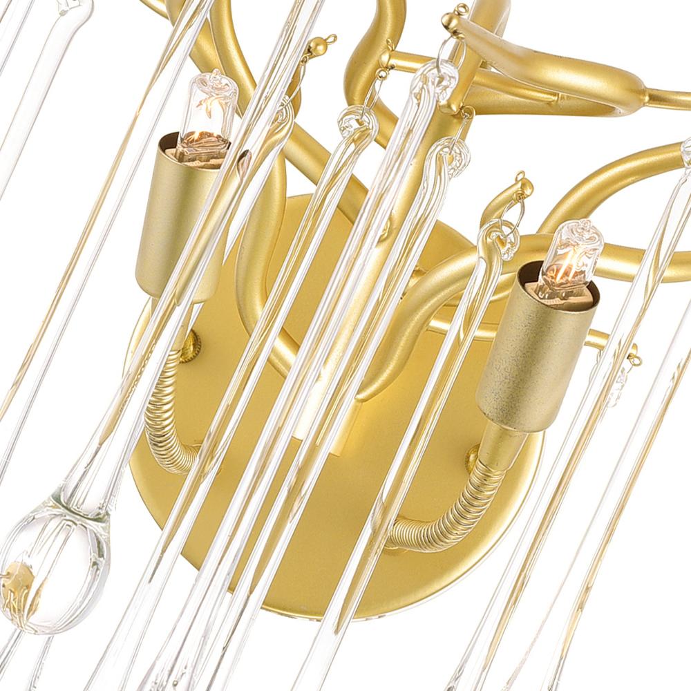 Anita 2 Light Wall Sconce With Gold Leaf Finish