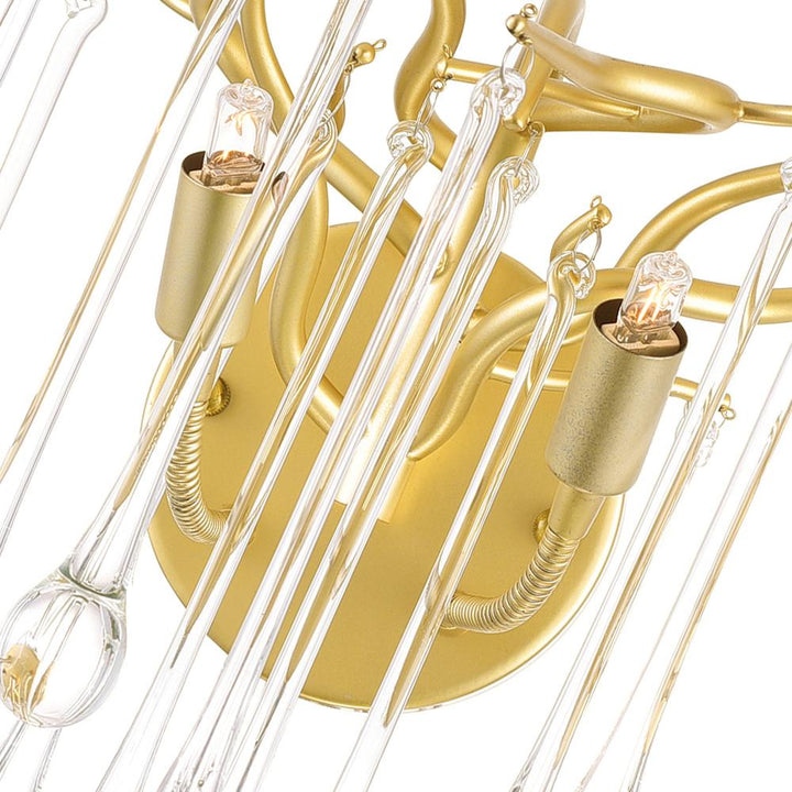 Anita 2 Light Wall Sconce With Gold Leaf Finish