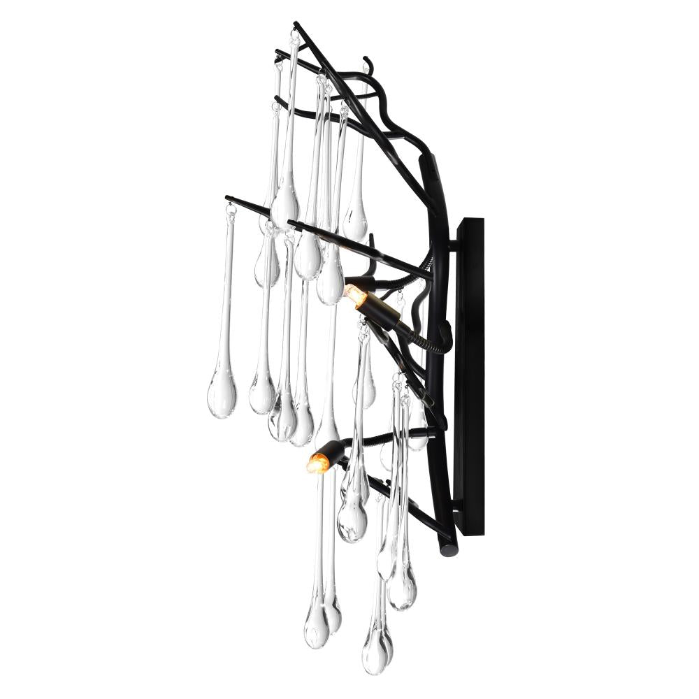 Anita 3 Light Wall Sconce With Black Finish