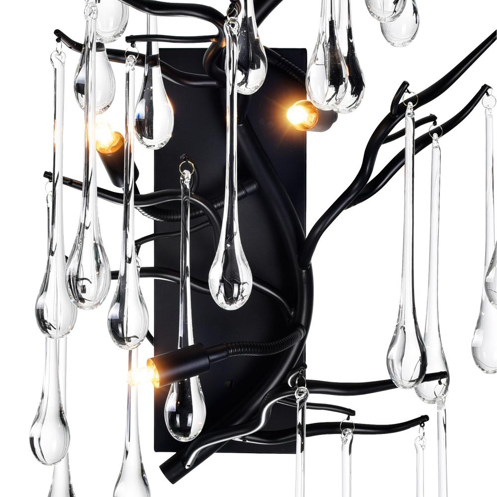 Anita 3 Light Wall Sconce With Black Finish