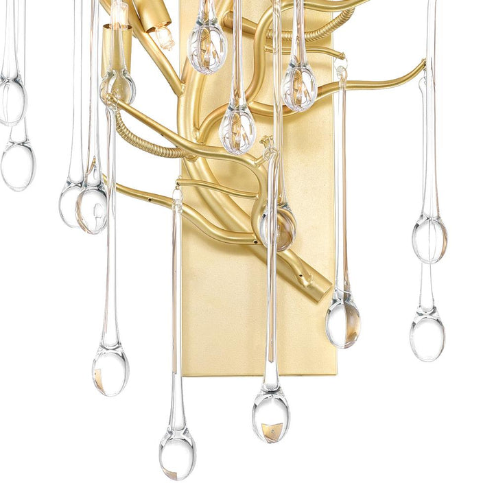 Anita 3 Light Wall Sconce With Gold Leaf Finish