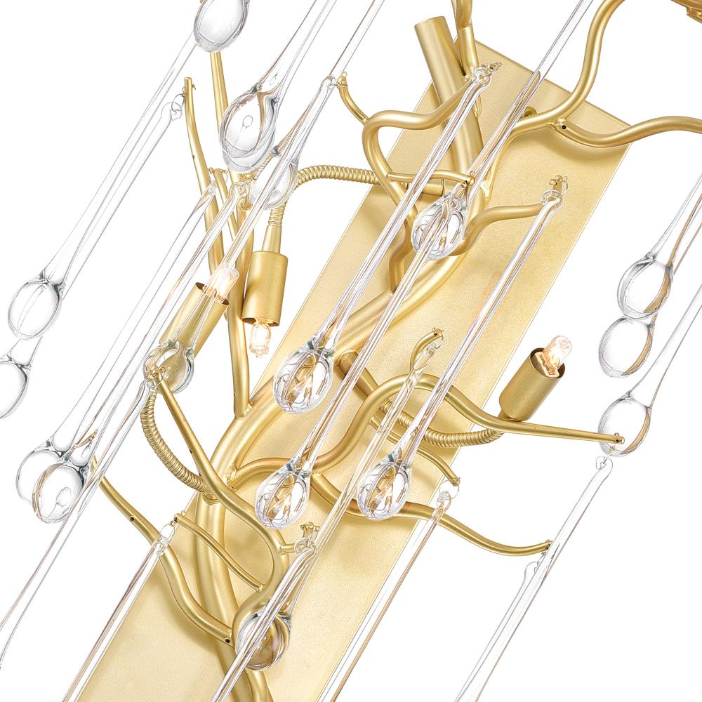 Anita 3 Light Wall Sconce With Gold Leaf Finish