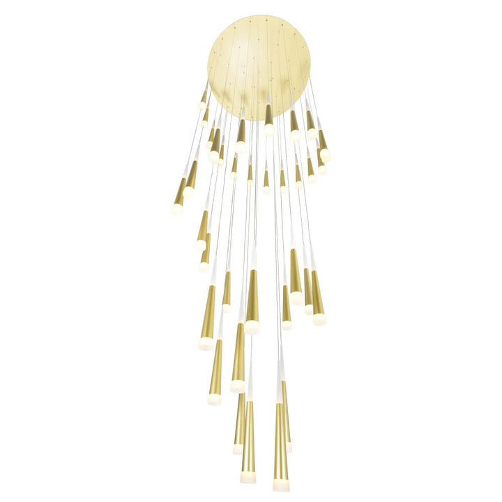 Andes LED Multi Light Pendant With Satin Gold Finish