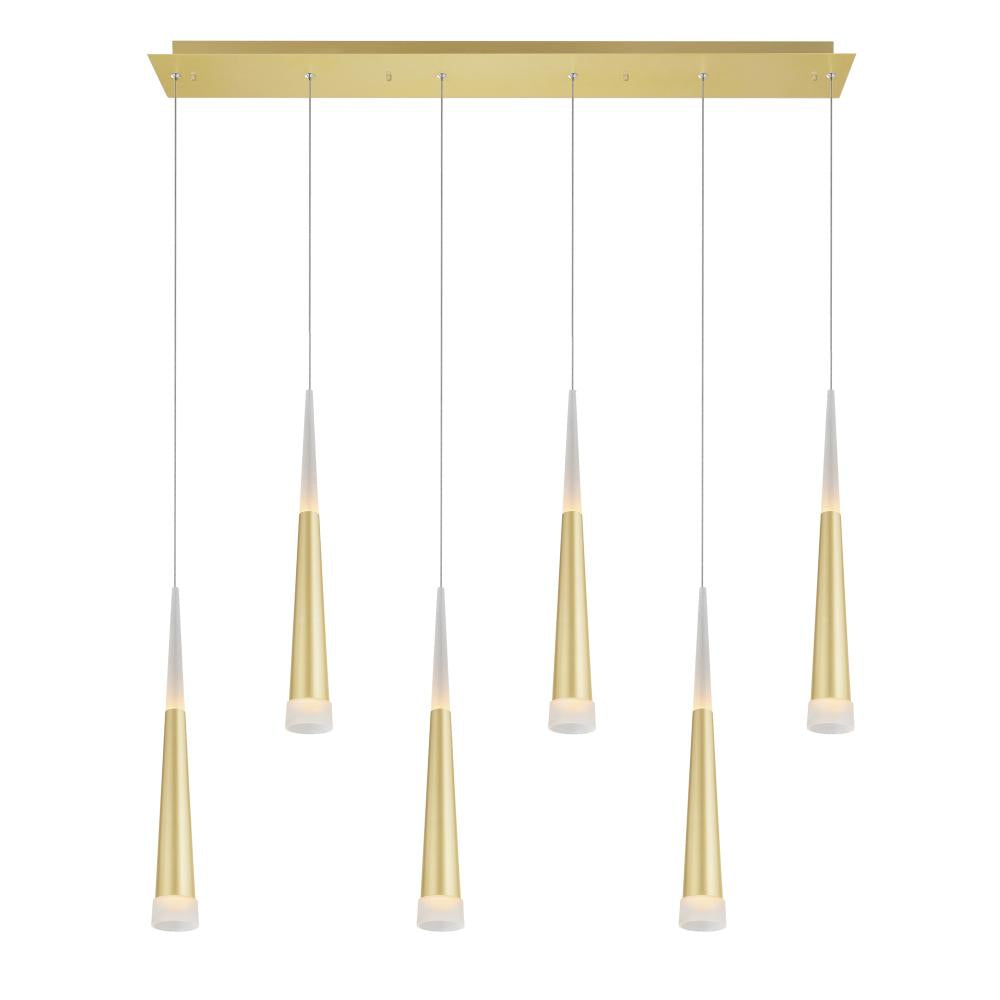 Andes LED Pool Table Light With Satin Gold Finish