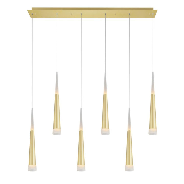 Andes LED Pool Table Light With Satin Gold Finish