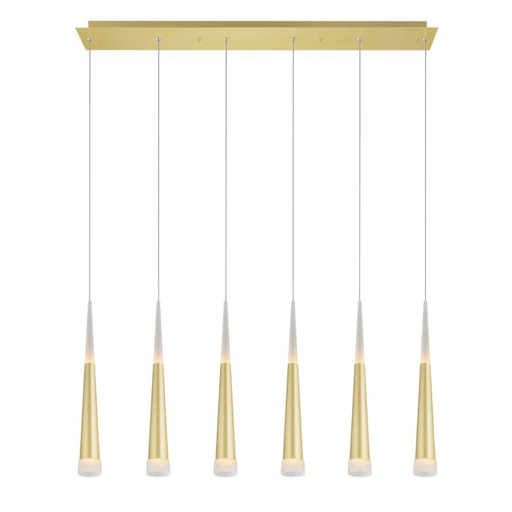 Andes LED Pool Table Light With Satin Gold Finish