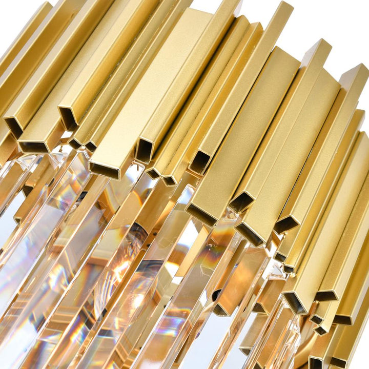 Deco 4 Light Down Mini Chandelier With Medallion Gold Finish