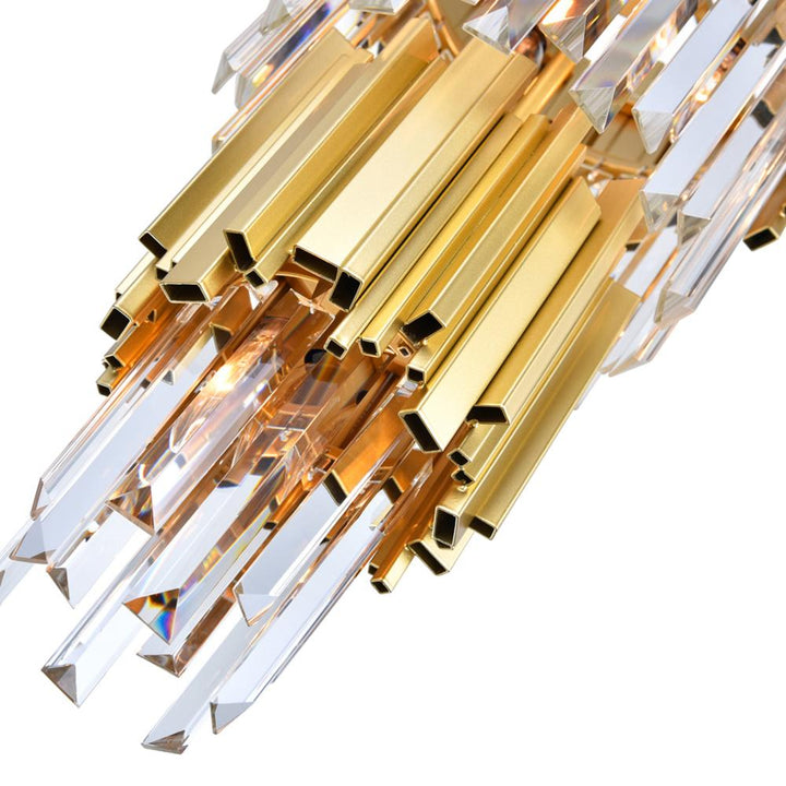 Deco 4 Light Down Mini Chandelier With Medallion Gold Finish
