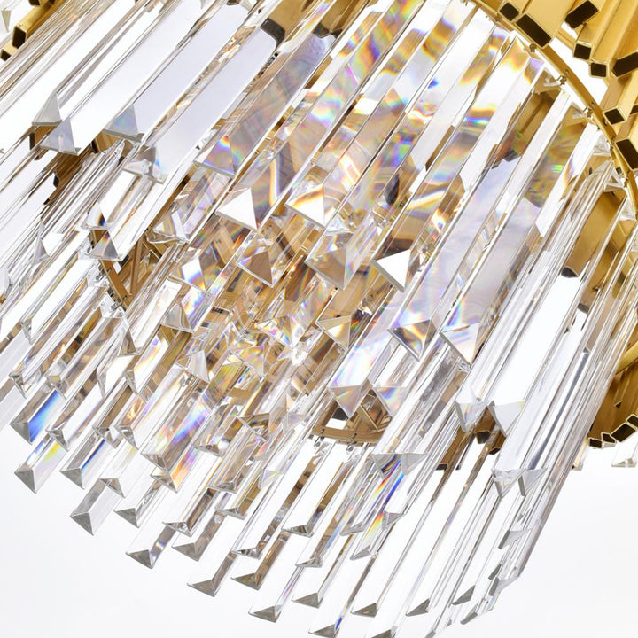 Deco 12 Light Down Chandelier With Medallion Gold Finish