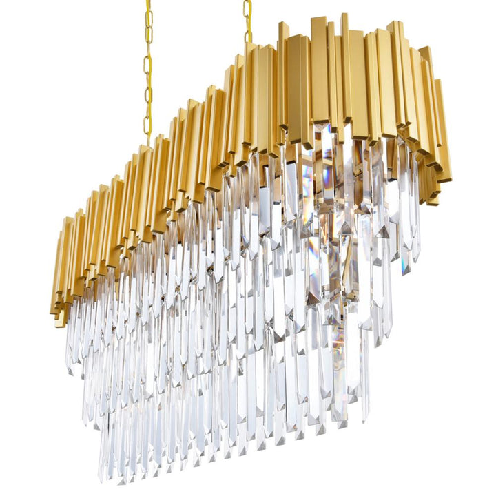 Deco 9 Light Pool Table Light With Medallion Gold Finish