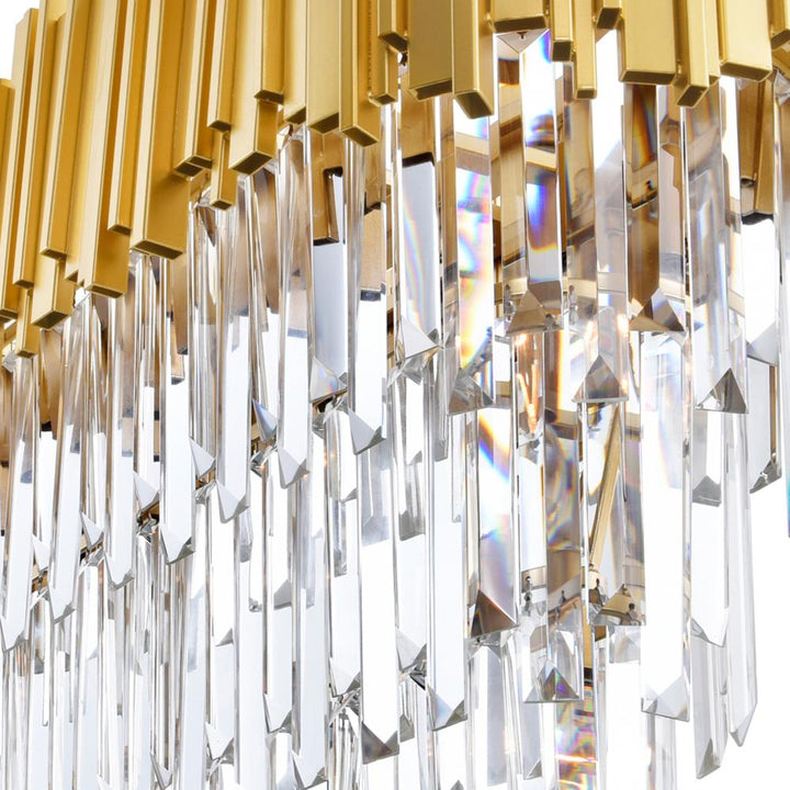 Deco 9 Light Pool Table Light With Medallion Gold Finish