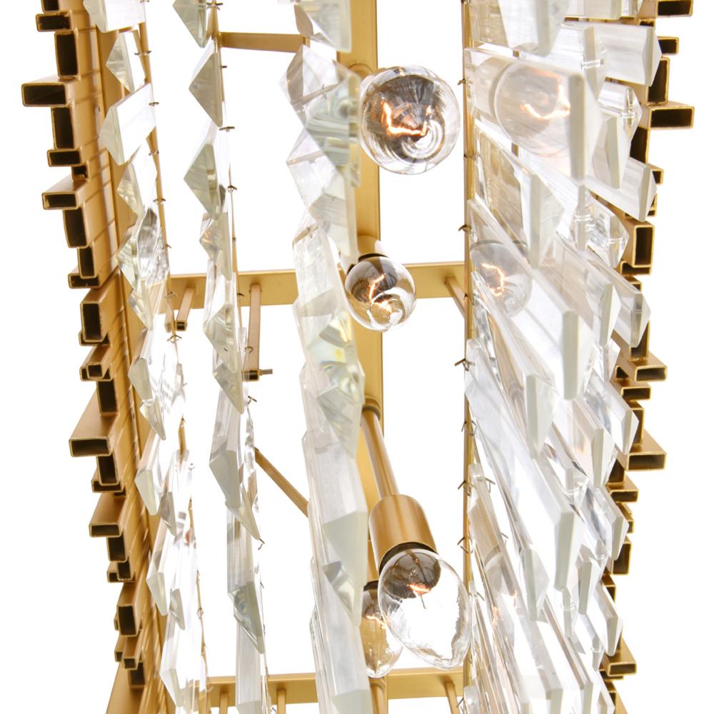 Deco 9 Light Pool Table Light With Medallion Gold Finish