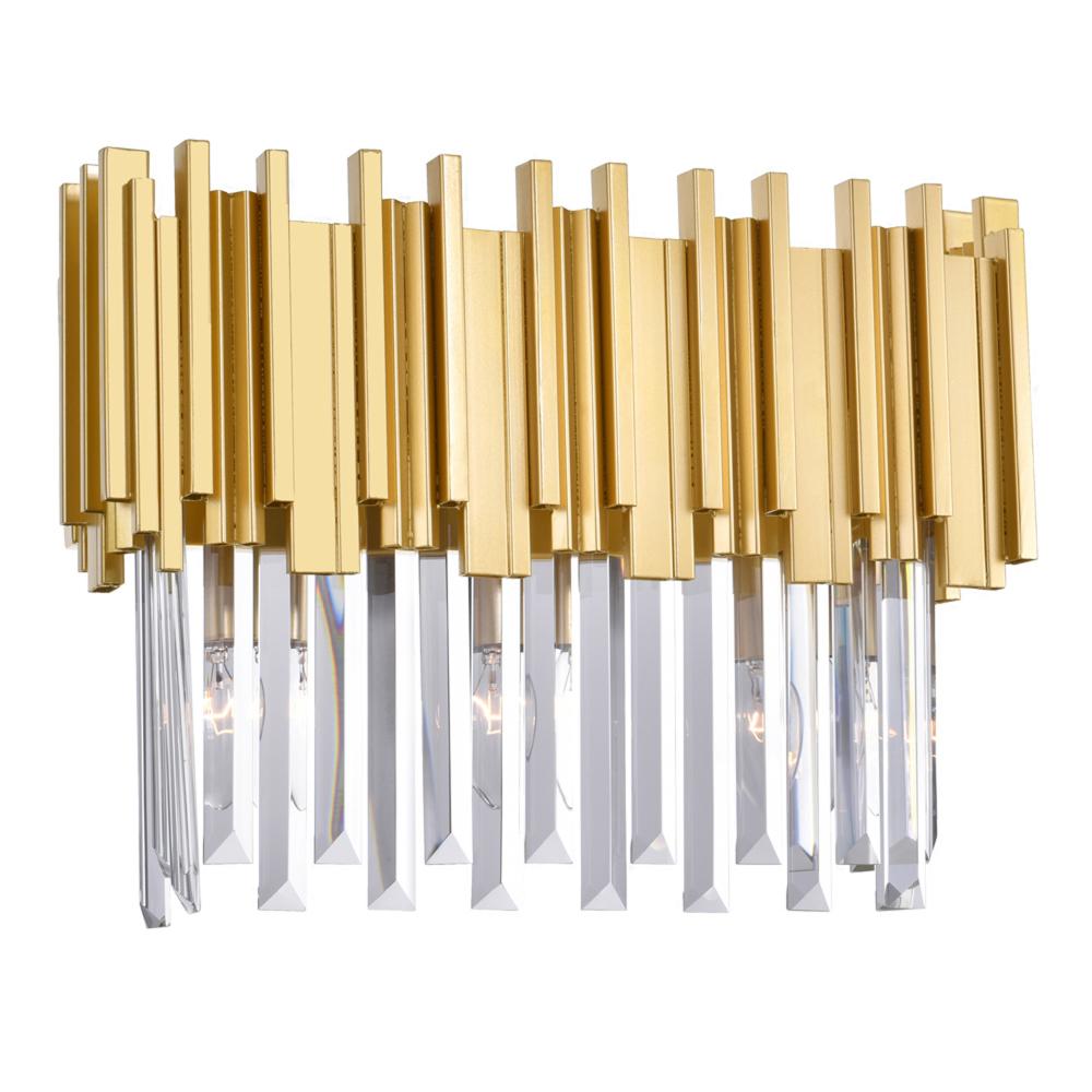 Deco 3 Light Vanity Light With Medallion Gold Finish