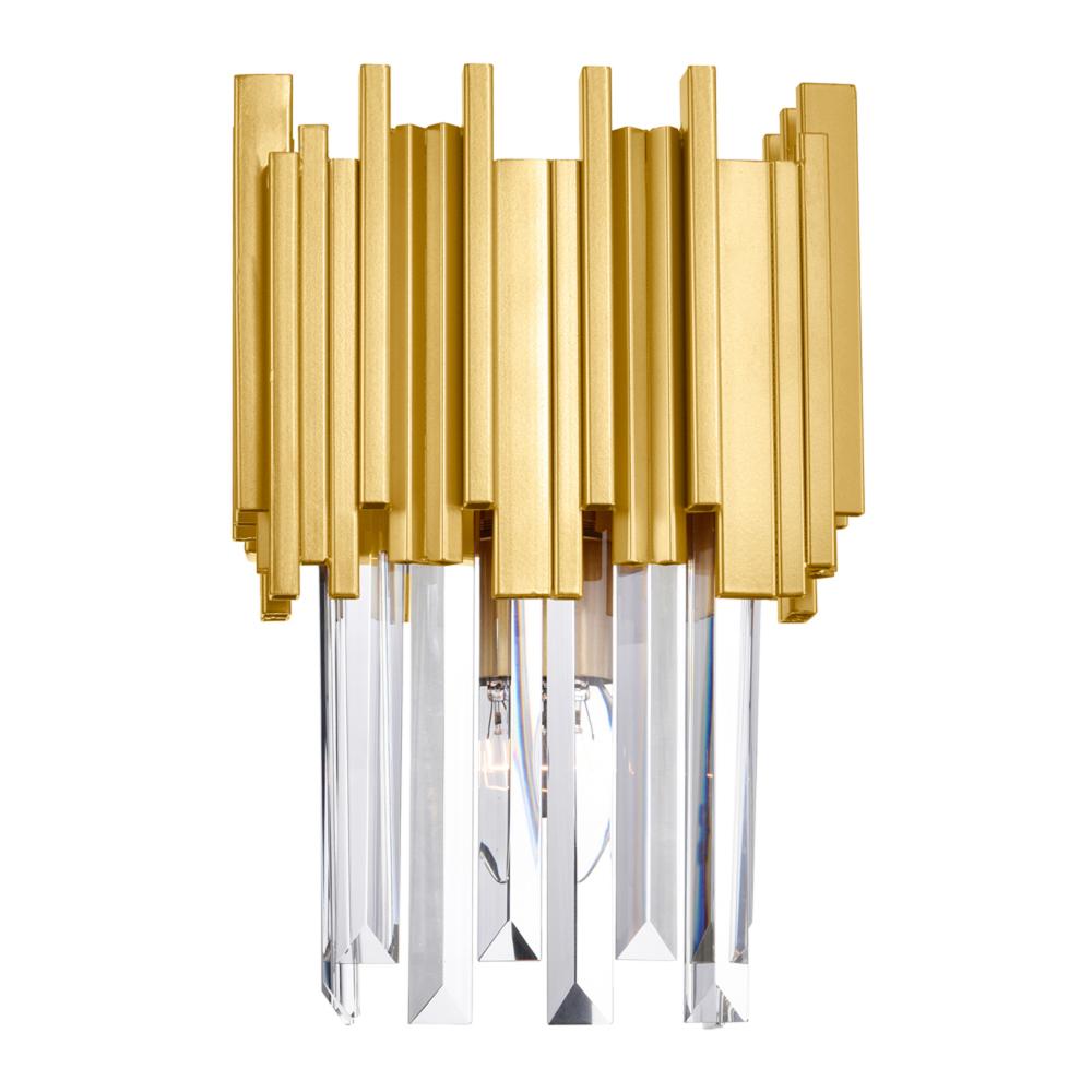 Deco 1 Light Wall Light With Medallion Gold Finish