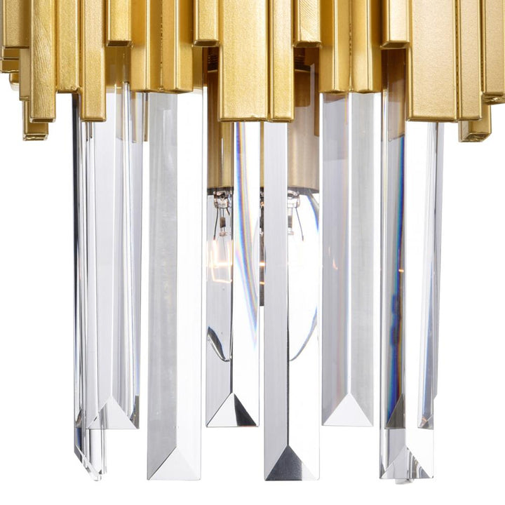 Deco 1 Light Wall Light With Medallion Gold Finish