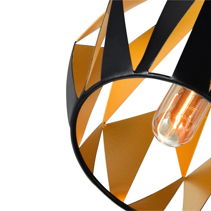 Oxide 1 Light Down Pendant With Black+Copper Finish