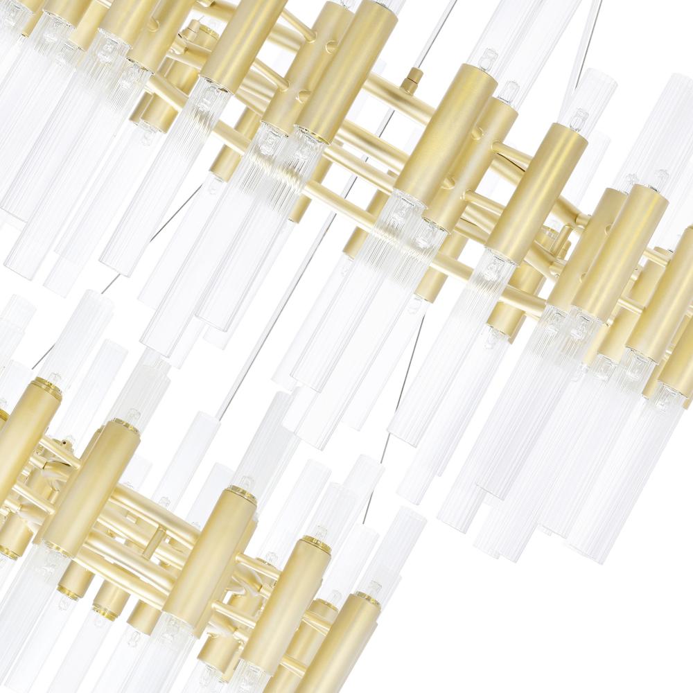 Orgue 123 Light Chandelier With Satin Gold Finish