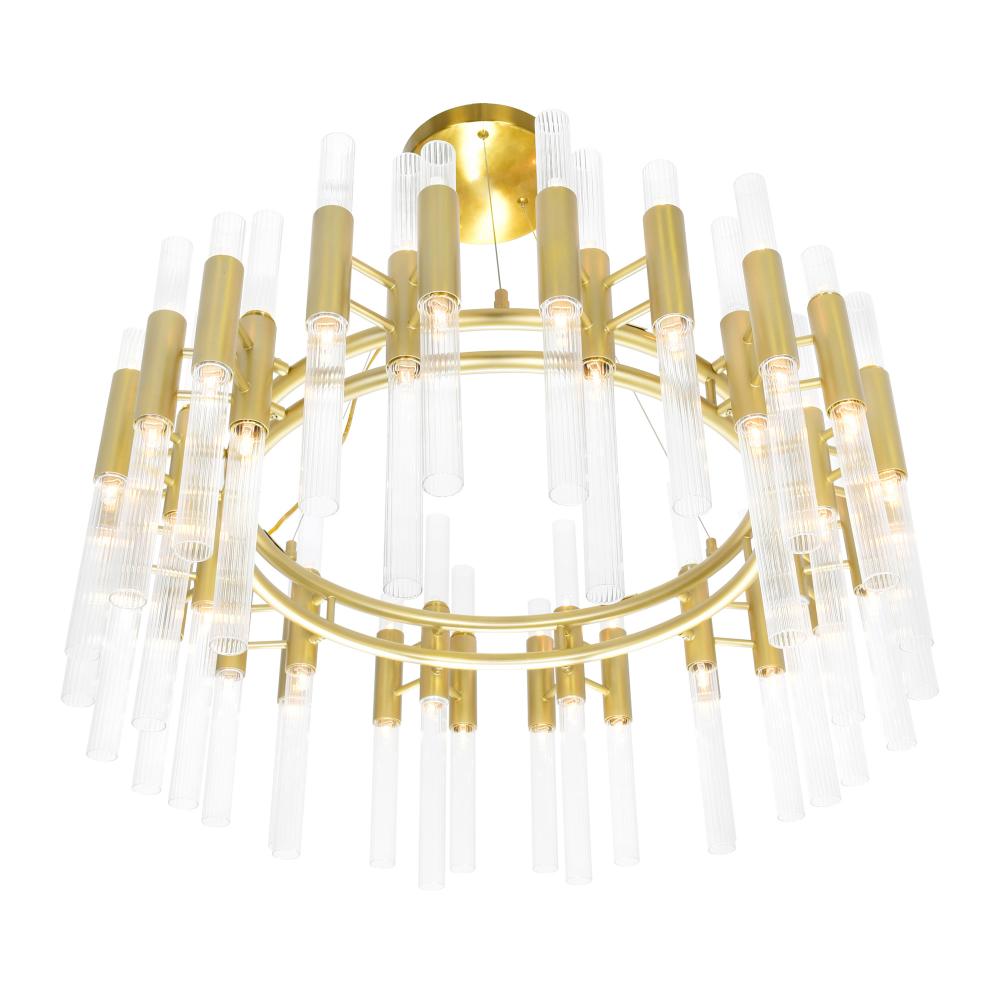 Orgue 72 Light Chandelier With Satin Gold Finish
