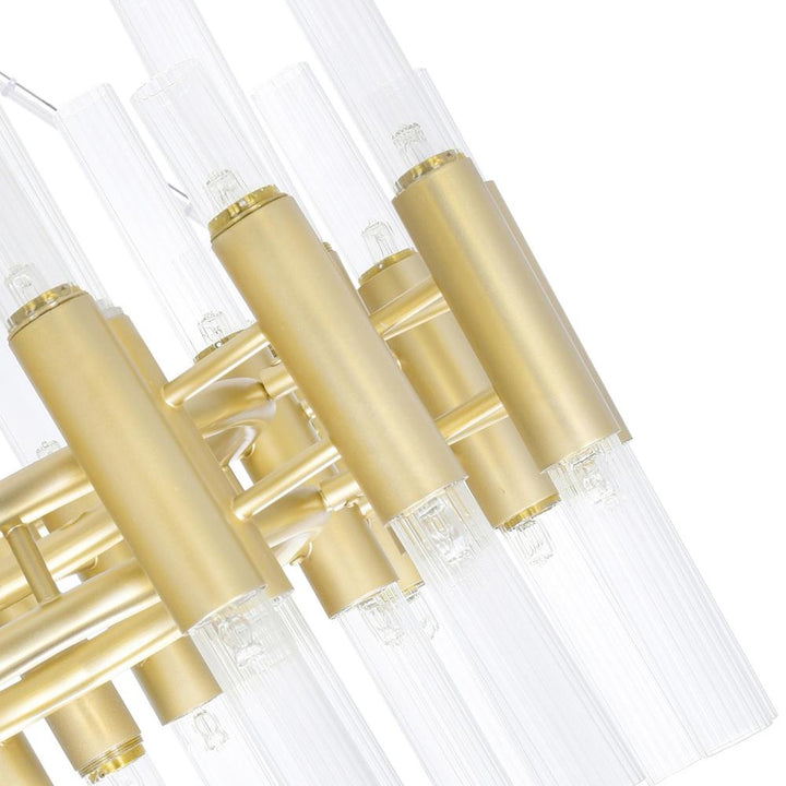 Orgue 72 Light Chandelier With Satin Gold Finish