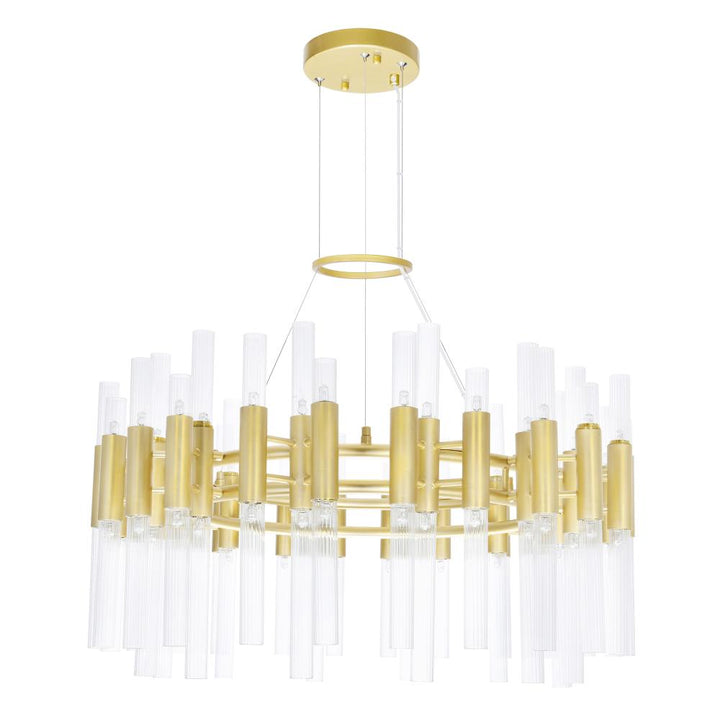 Orgue 72 Light Chandelier With Satin Gold Finish