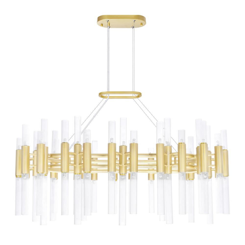 Orgue 72 Light Chandelier With Satin Gold Finish