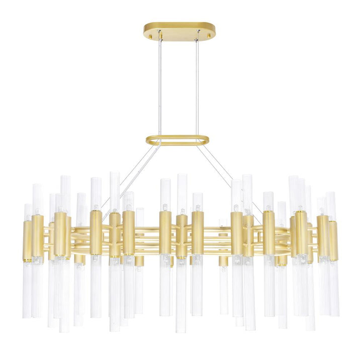 Orgue 72 Light Chandelier With Satin Gold Finish