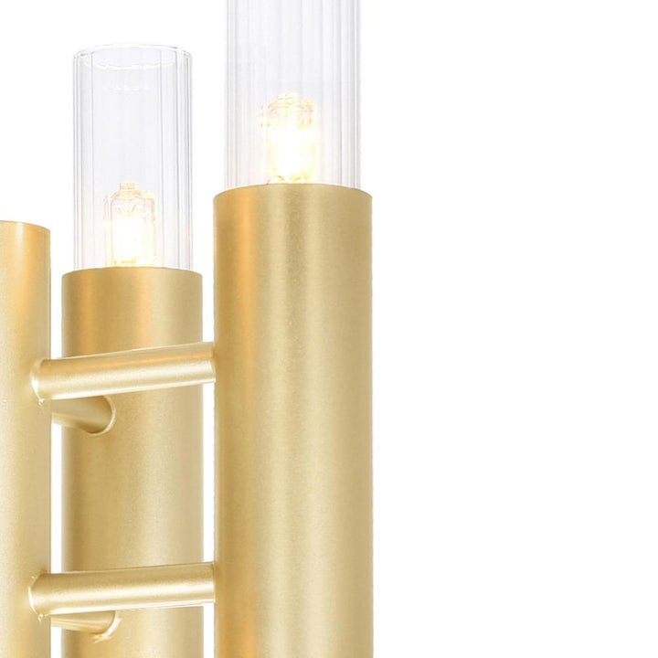 Orgue 6 Light Sconce With Satin Gold Finish