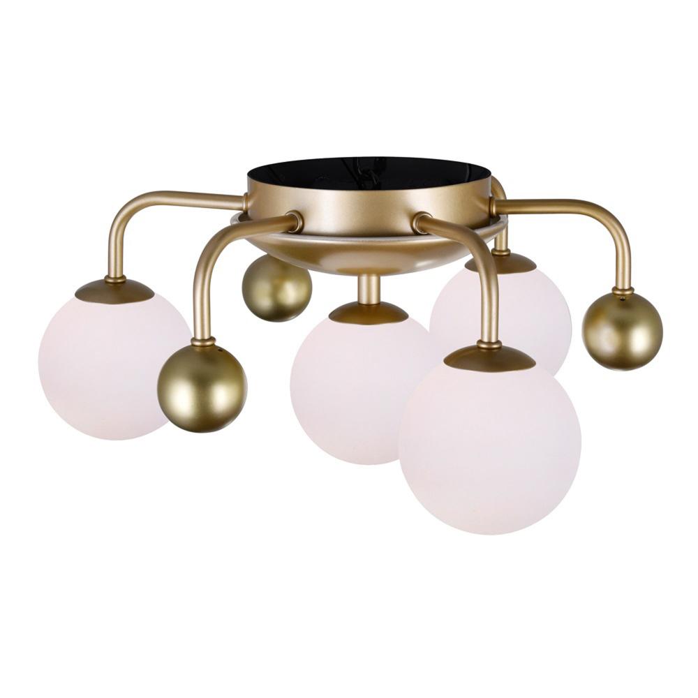 Element 4 Light Flush Mount With Sun Gold Finish