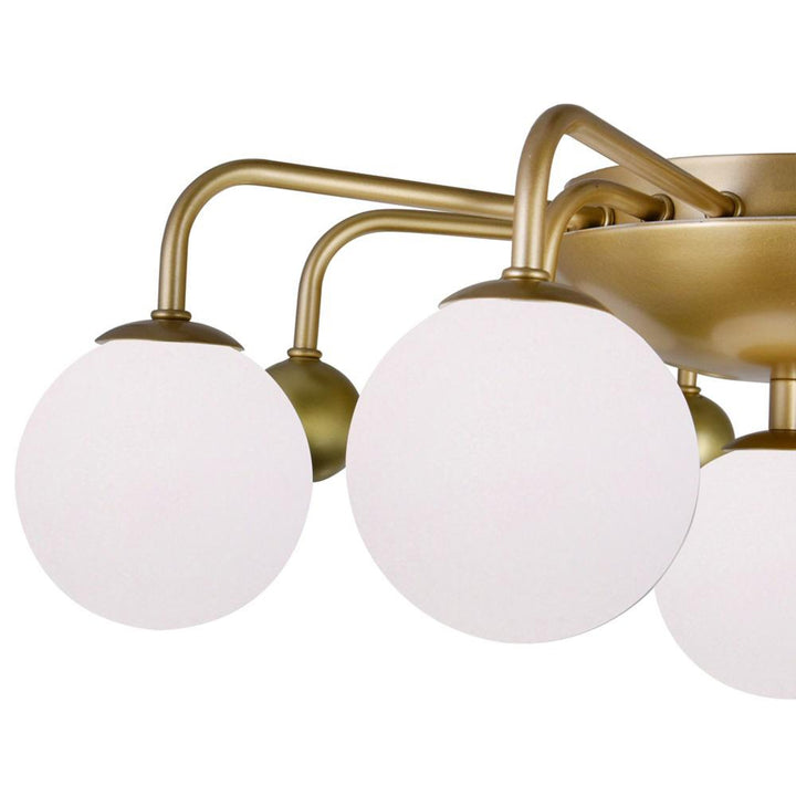 Element 9 Light Flush Mount With Sun Gold Finish