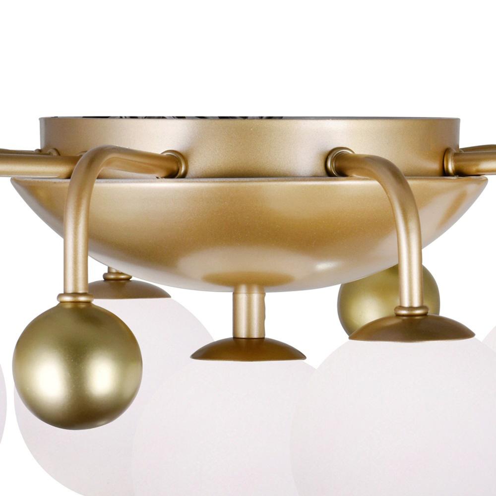 Element 9 Light Flush Mount With Sun Gold Finish