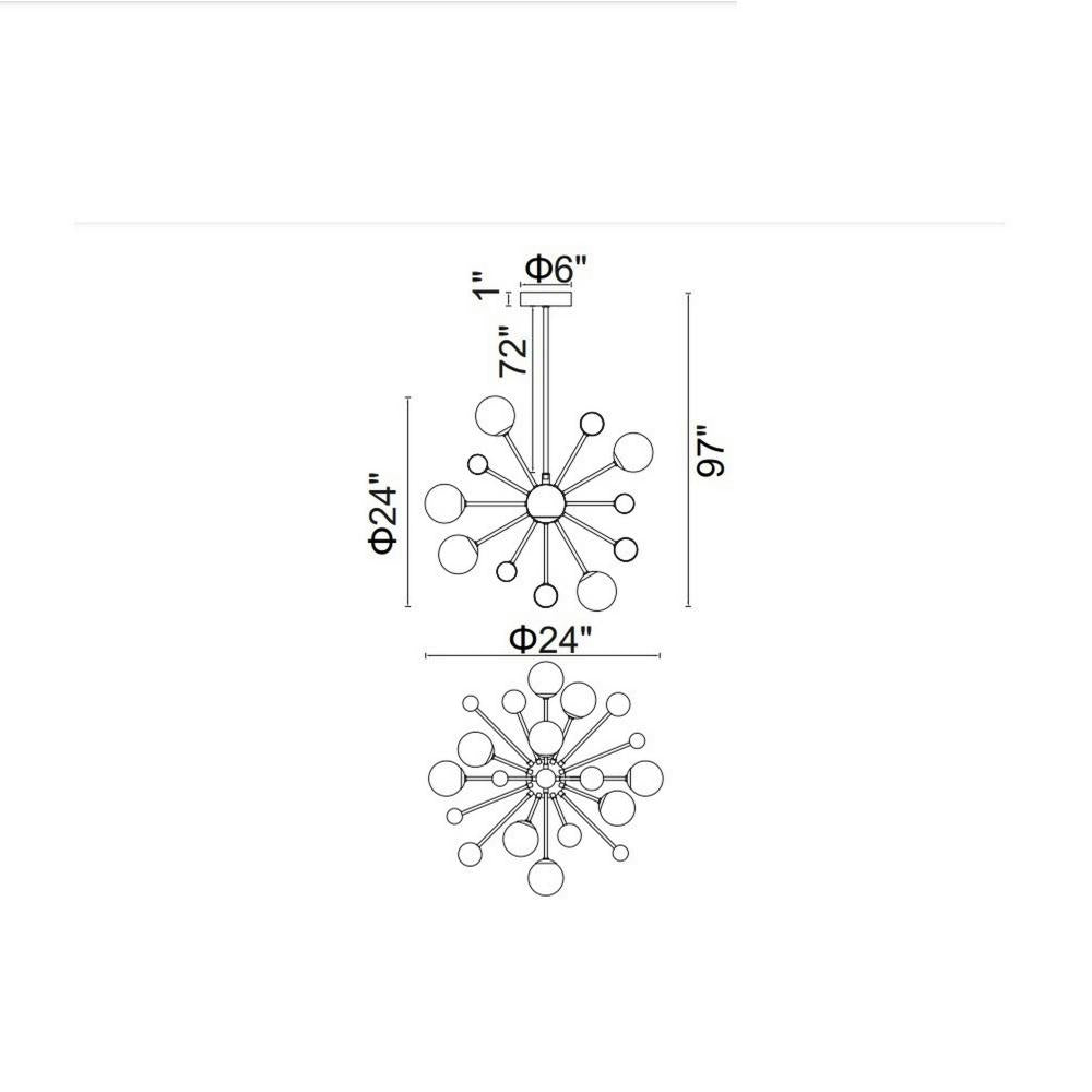Element 11 Light Chandelier With Sun Gold Finish