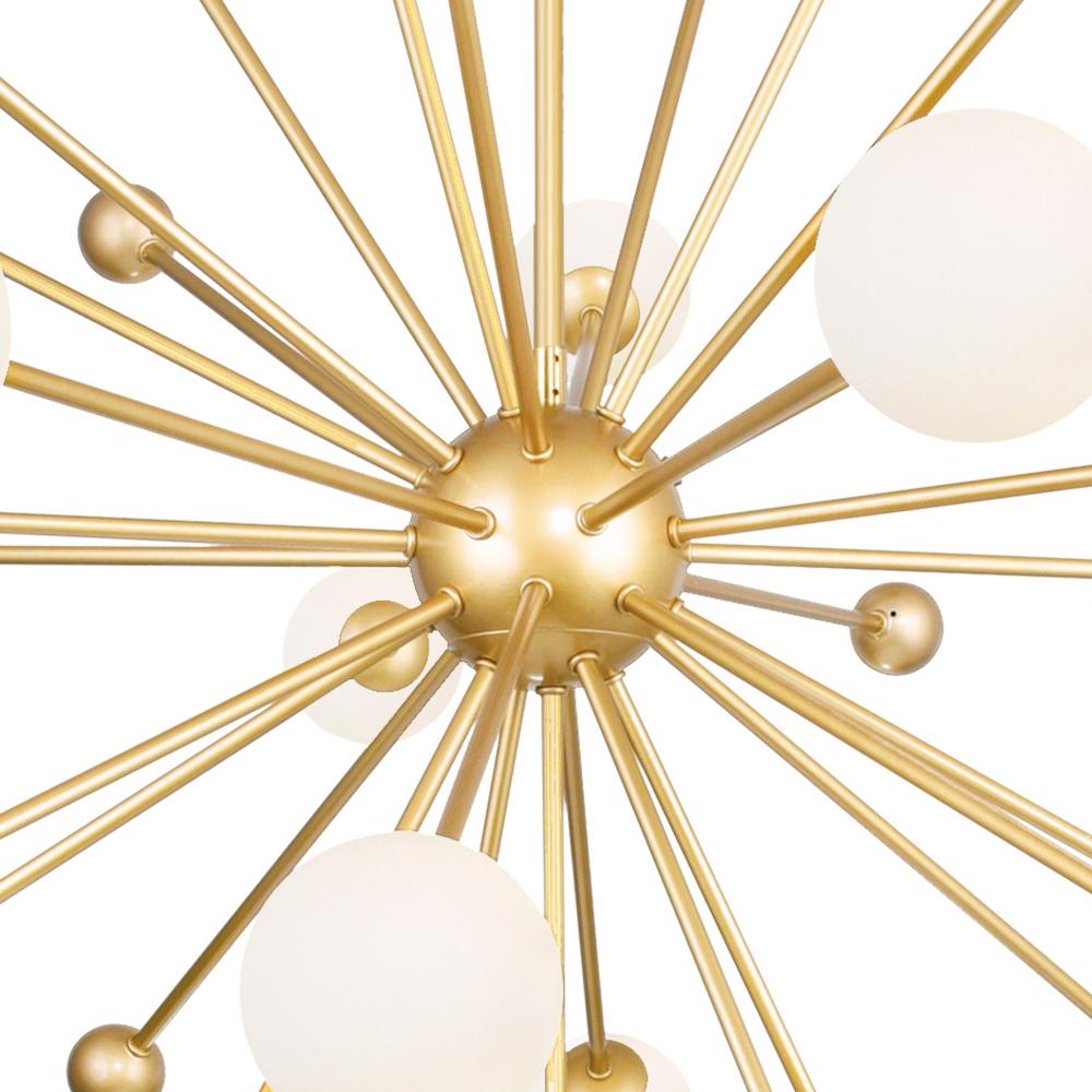 Element 17 Light Chandelier With Sun Gold Finish