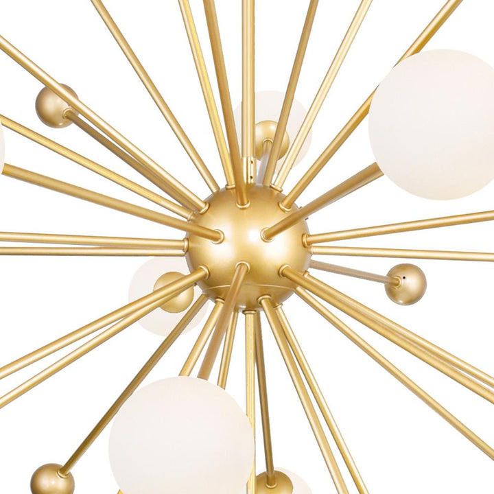 Element 17 Light Chandelier With Sun Gold Finish