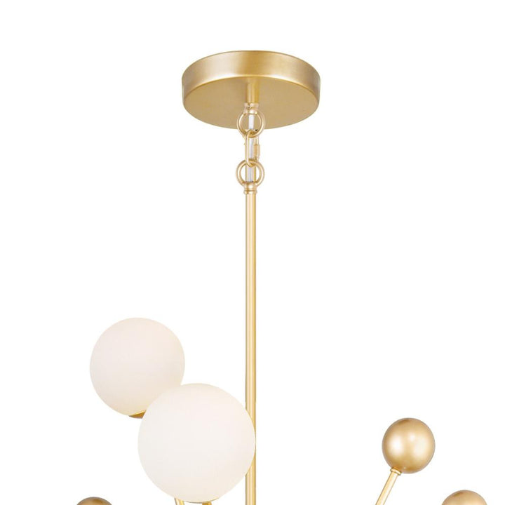 Element 17 Light Chandelier With Sun Gold Finish