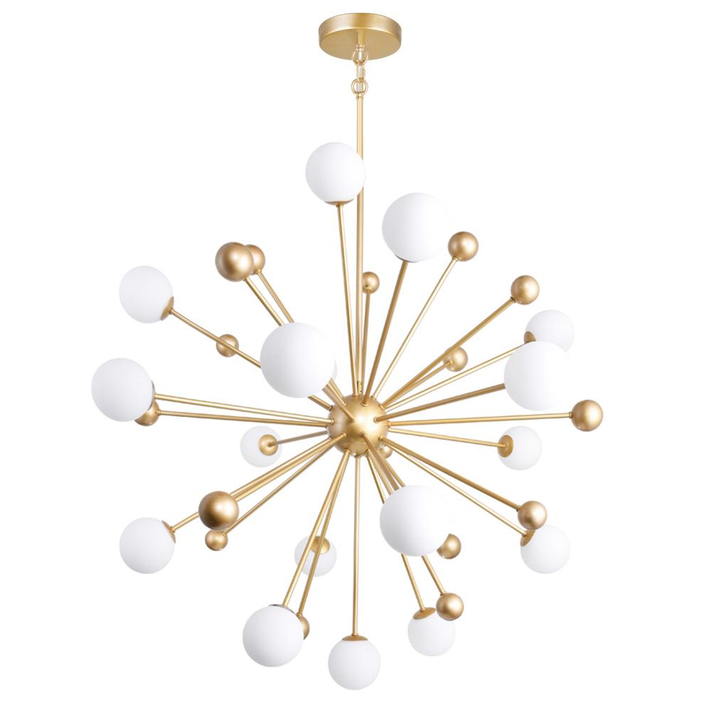 Element 17 Light Chandelier With Sun Gold Finish